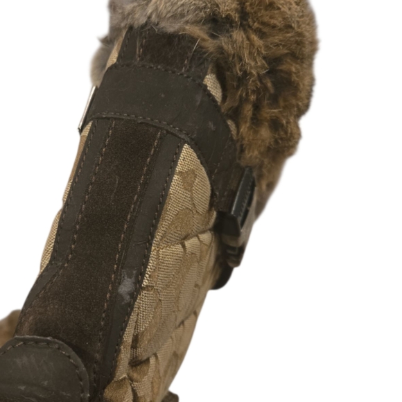 Coach Tan and Brown Signature Winter Boots - Picture 4 of 12